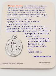 Carte de Prière & Médaille - Notre Dame de Lourdes