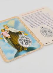 Carte de Prière & Médaille - Notre Dame du Mont Carmel