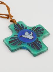 Croix de Confirmation en Verre 8cm - Lumière de l'Esprit Saint