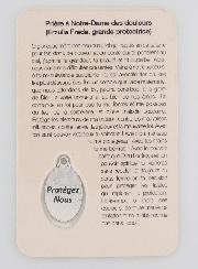 Carte de Prière & Médaille - Notre Dame des Douleurs