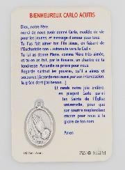 Carte de Prière & Médaille - Bienheureux Carlo Acutis