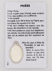 Carte de Prière & Médaille - Vierge au Parasol
