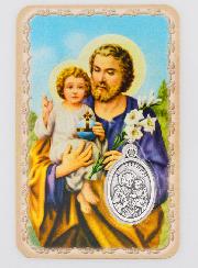 Carte de Prière & Médaille - Saint Joseph