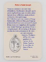 Carte de Prière & Médaille - Saint Joseph