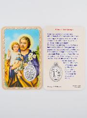 Carte de Prière & Médaille - Saint Joseph