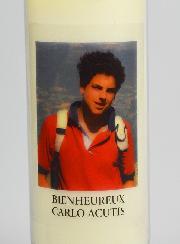 Bougie de Neuvaine à Carlo Acutis