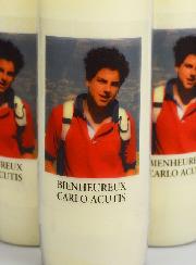 Lot de 3 Bougies de Neuvaine à Carlo Acutis