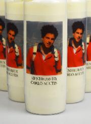 Lot de 6 Bougies de Neuvaine à Carlo Acutis