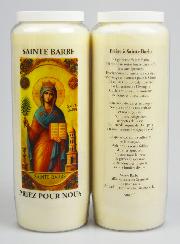 Bougie de Neuvaine Avec Prière - Sainte Barbe