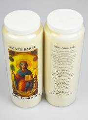 Bougie de Neuvaine Avec Prière - Sainte Barbe
