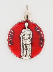 Médaille de Saint Expédit Rouge 18mm