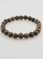 Bracelet en Pierre Naturelle de Pyrite - 8mm
