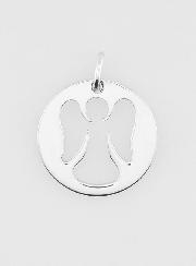 Médaille en Argent Ajourée 15mm - Ange Gardien