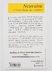 Livret de Neuvaine à Notre Dame des Victoires