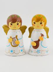 Crèche de Noël - Anges Musiciens Lyre & Mandoline