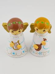 Crèche de Noël - Anges Musiciens Lyre & Mandoline