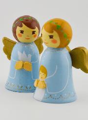 Crèche de Noël - Anges Bleus Enfant & Colombe