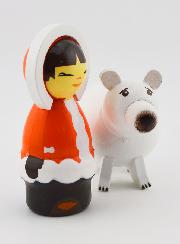 Crèche de Noël - Inuit et Ours