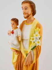Statue Religieuse de Saint Joseph au Lys - 30cm