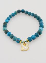 Bracelet en Pierre Naturelle d'Apatite 6mm & Esprit Saint