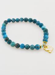 Bracelet en Pierre Naturelle d'Apatite 6mm & Esprit Saint