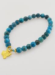 Bracelet en Pierre Naturelle d'Apatite 6mm & Esprit Saint