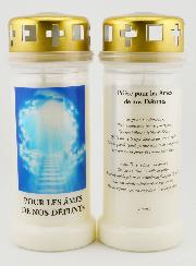 Bougie de Cimetière Pour les Âmes de nos Défunts & Prière