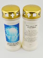 Bougie de Cimetière Pour les Âmes de nos Défunts & Prière