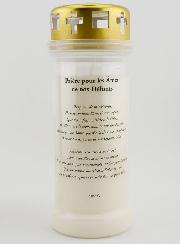 Bougie de Cimetière Pour les Âmes de nos Défunts & Prière