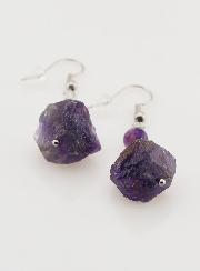 Boucles d'Oreilles en Pierre d'Améthyste
