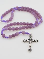 Chapelet Enfant en Perles de Verre - Violet