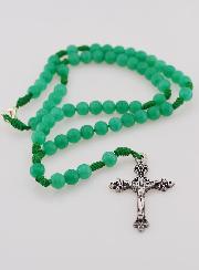 Chapelet Enfant en Perles de Verre - Vert