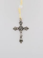 Chapelet Enfant en Perles de Verre - Blanc