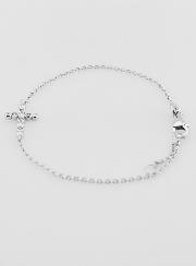 Bracelet Religieux en Argent Massif - Croix en Zircons Ronds