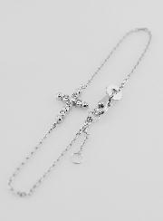 Bracelet Religieux en Argent Massif - Croix en Zircons Ronds
