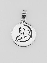 Médaille Vierge à l'Enfant Ajourée - 13mm