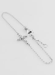 Bracelet Religieux en Argent Massif Rhodié - Croix & Zircons