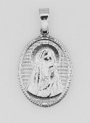 Médaille Sainte Bernadette en Acier Inoxydable - 21mm