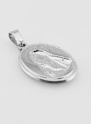 Médaille Sainte Bernadette en Acier Inoxydable - 21mm