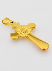 Pendentif Croix de Saint Benoît Emaillé - Rouge