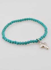 Bracelet en Turquoise 4mm & Croix