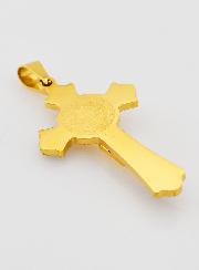 Pendentif Croix de Saint Benoît Emaillé - Noir