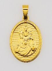 Médaille Sacré Coeur de Jésus en Inox Doré - 21mm