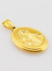 Médaille Sacré Coeur de Jésus en Inox Doré - 21mm