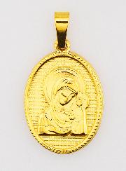 Médaille Vierge du Perpétuel Secours en Inox Doré - 21mm