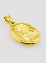 Médaille Vierge du Perpétuel Secours en Inox Doré - 21mm