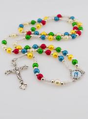 Chapelet en Perles Multicolores - Miraculeuse & Saint Esprit