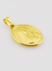 Médaille Sainte Bernadette en Inox Doré - 21mm