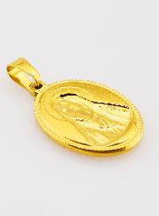 Médaille Sainte Bernadette en Inox Doré - 21mm