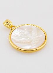 Pendentif Colombe de la Paix & Nacre Véritable - 19mm